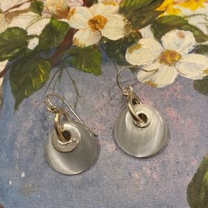 Beautiful white and silver earrings